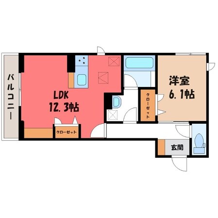 TORISIAS 今泉3丁目の物件間取画像